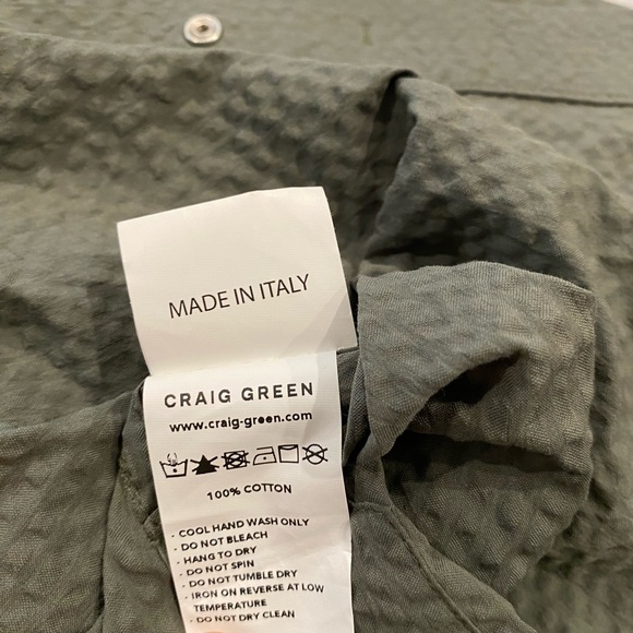 CRAIG GREEN Men’s long sleeve green, size XL, good condition 💯 cotton - Picture 6 of 8